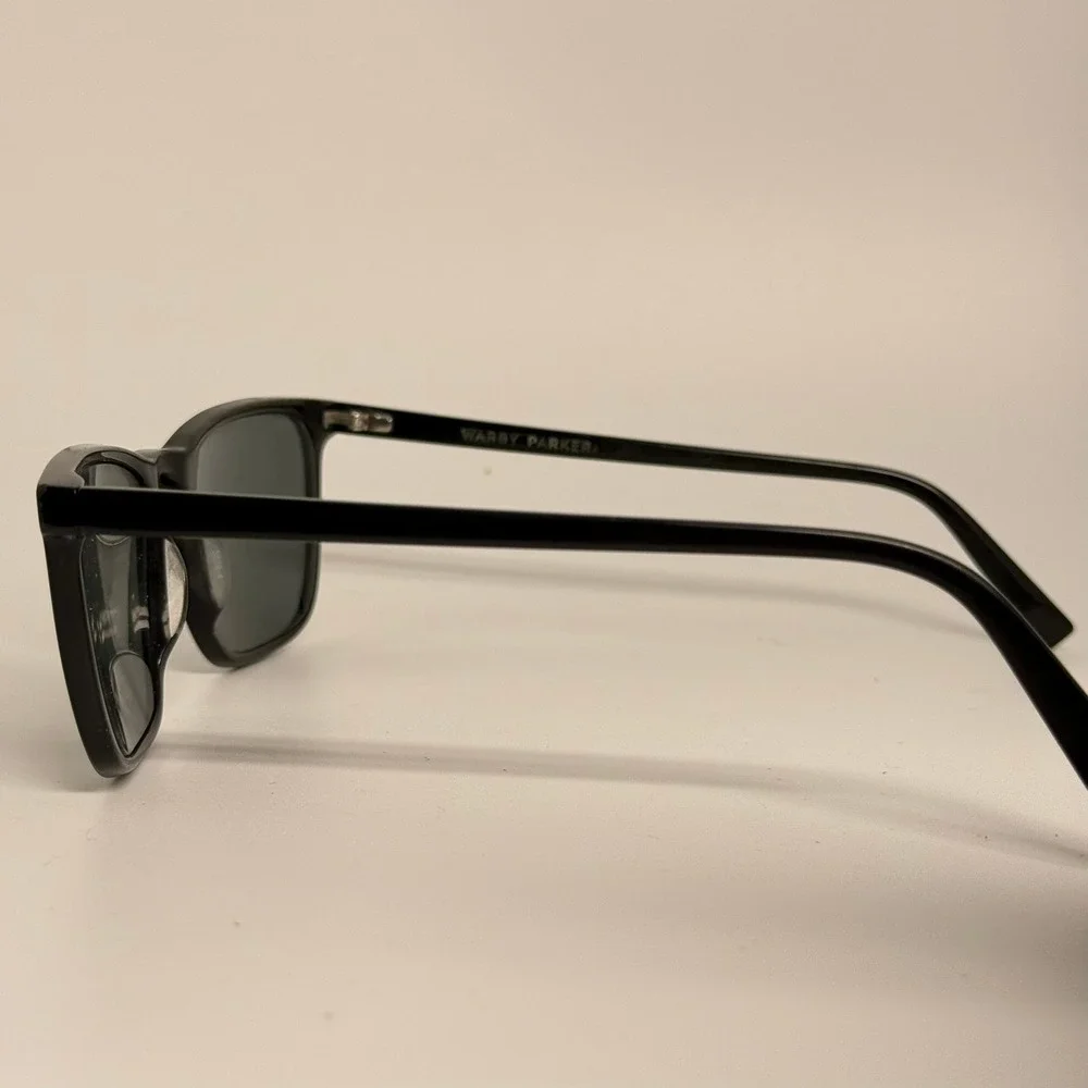 Warby Parker Sutton W 100 Sunglasses Black Rectangular Frames 55-18-145